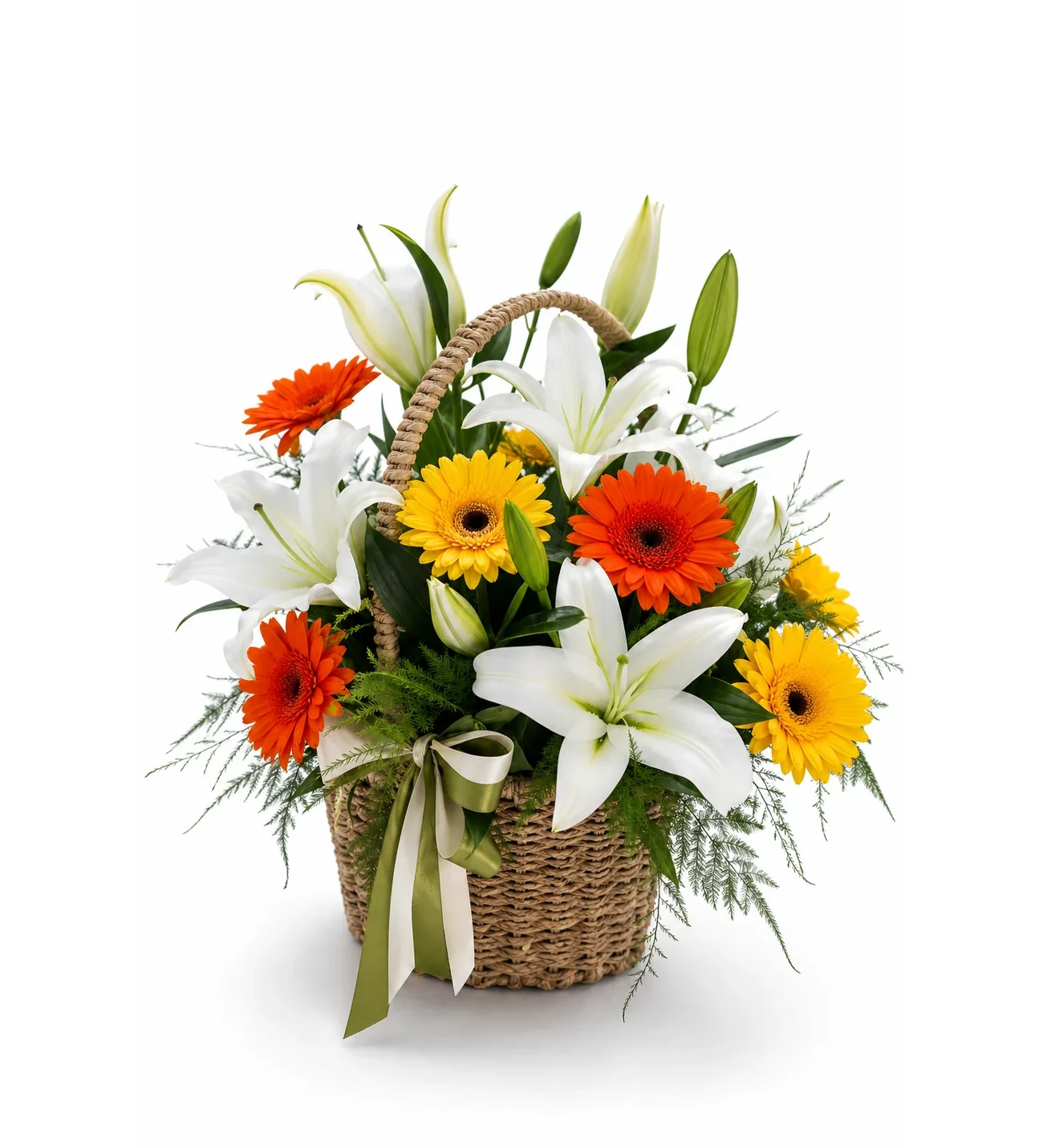 Gerbera ve Lilyum Sepeti