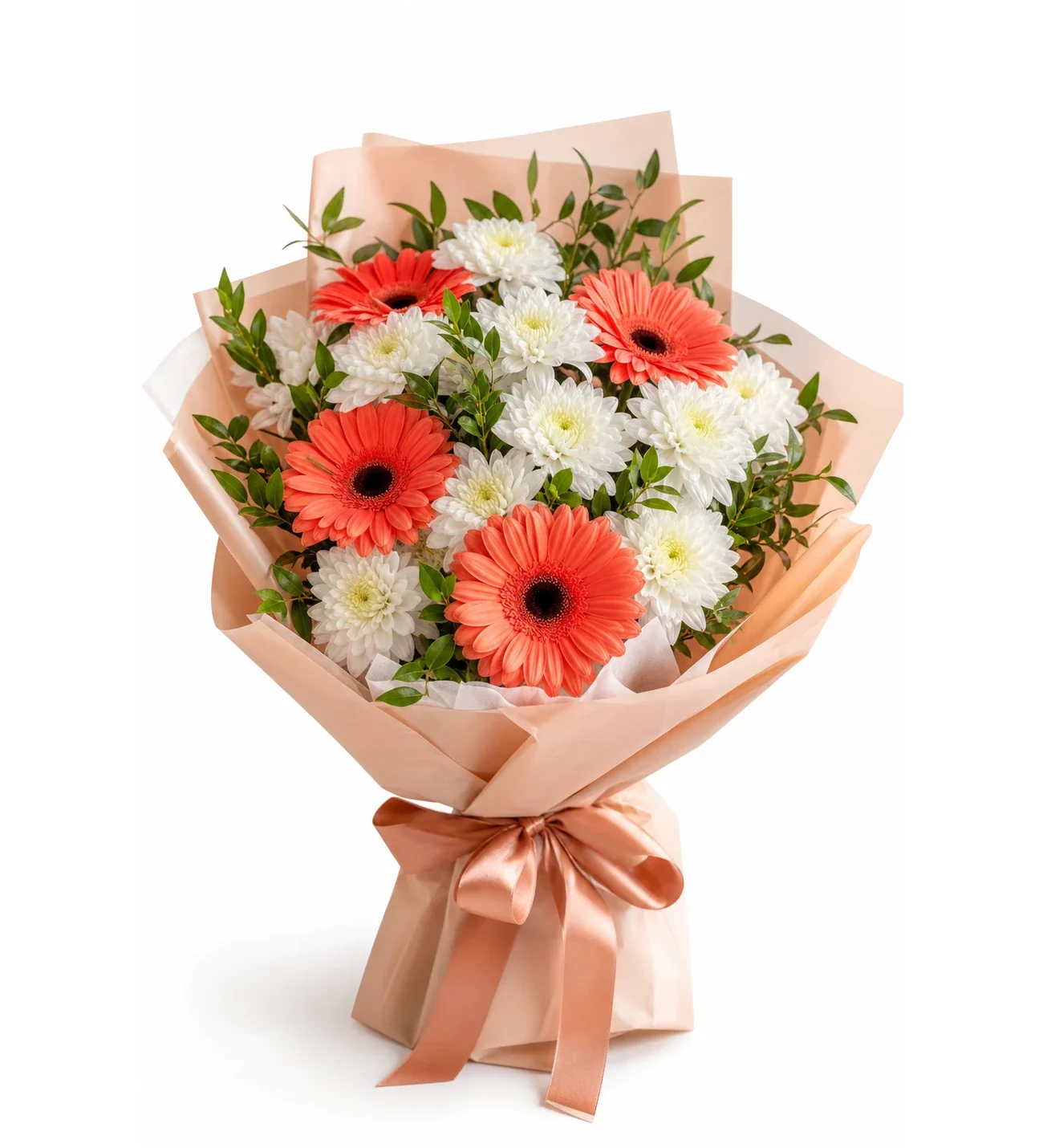 Krizantem ve Gerbera Buketi