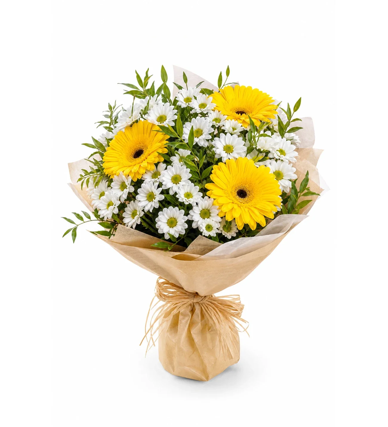 Sarı Gerbera ve Papatyalar